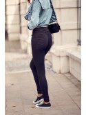 Black button-down denim pants 6528 - Online store - Boutique